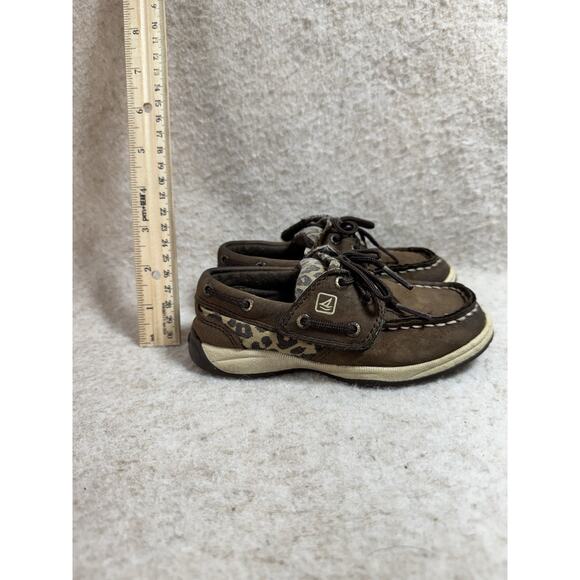 Sperry Girls Toddler Top Sider Shoes Size 9 Cheetah Print - Picture 3 of 4